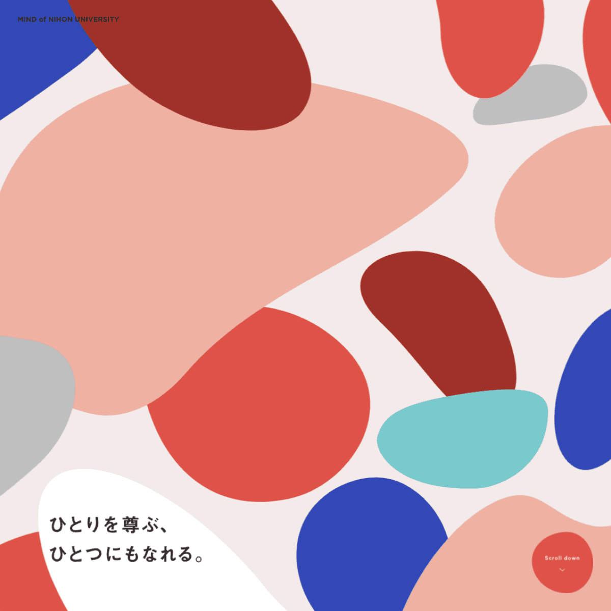 ひとりを尊ぶ、ひとつにもなれる。｜MIND of NIHON UNIVERSITY | MIND of NIHON UNIVERSITYのファーストビューの画像